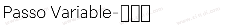Passo Variable字体转换 Passo Variable字体转换